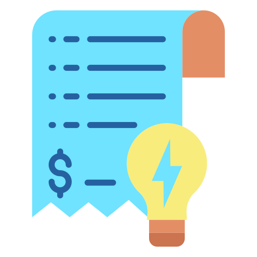 Electricity bill with lightbulb icon